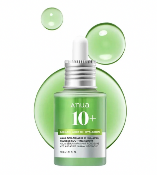 ANUA AZELAIC ACID 10 HYALURON REDNESS SOOTHING SERUM