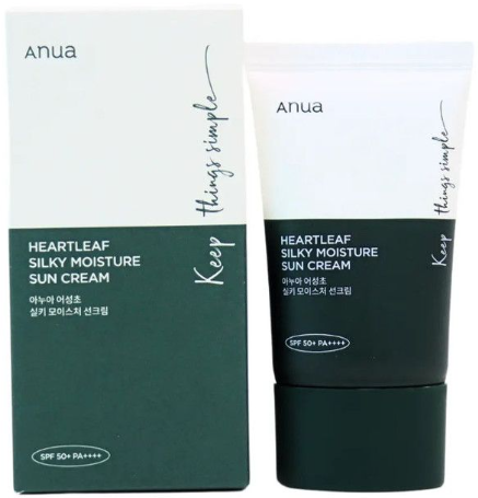 Anua Heartleaf Silky Moisture Sun Cream SPF 50+ PA++++