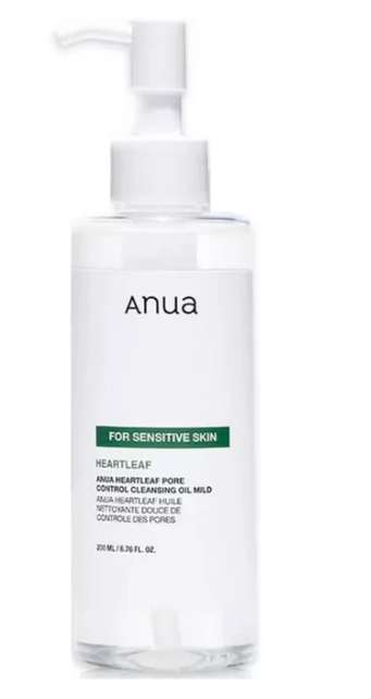 Anua Pore Control Cleansing Oil Mild | Nettoyant Apaisant aux Feuilles de Heartleaf | Pour Peaux Sensibles
