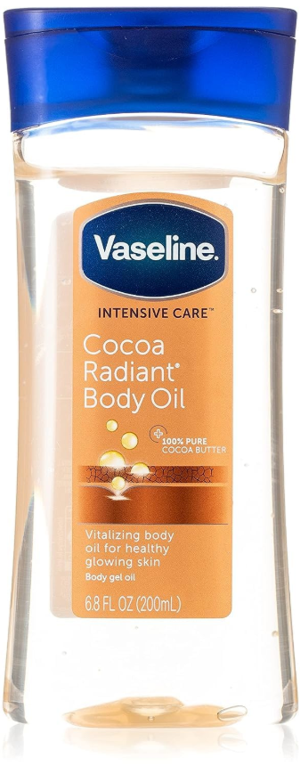 Vaseline Cocoa Body Oil Made in USA | Huile Corporelle Éclat Cacao | Peaux Sèches & Sensibles