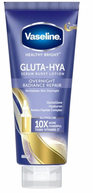 Vaseline Gluta-Hya Overnight Radiance Repair 10X | Soin Nuit Éclat Intense | Corps & Mains