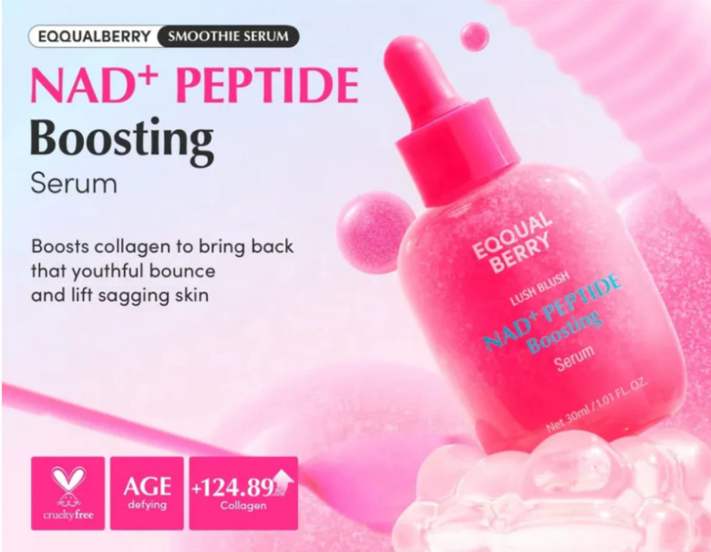 EQQUAL BERRY – Lush Blush NAD+ Peptide Boosting Serum (30ml)