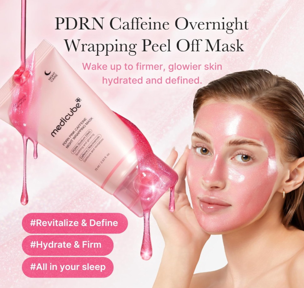 Medicube – PDRN Pink Caffeine Night Wrapping Mask (75 ml)