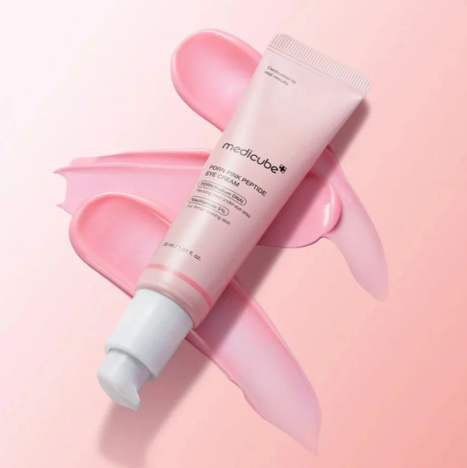 Medicube PDRN Pink Peptide Eye Cream – Crème Contour des Yeux Anti-Âge & Éclat (30ml)