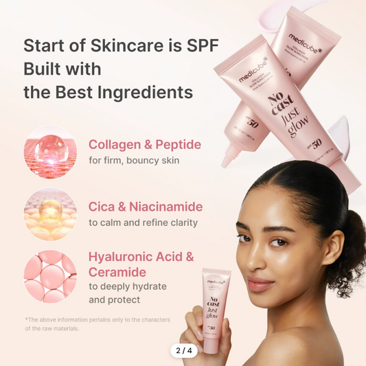 MEDICUBE No Cast Just Glow Collagen Sunscreen SPF50 – Écran Solaire Collagène 50 ml