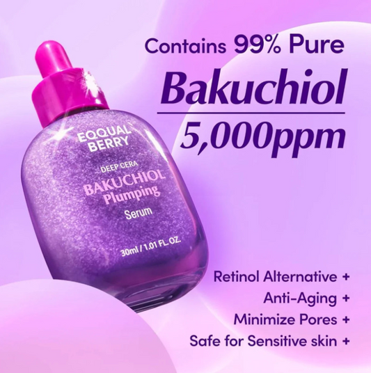 EQQUALBERRY - Bakuchiol Plumping Face Serum - 30ml