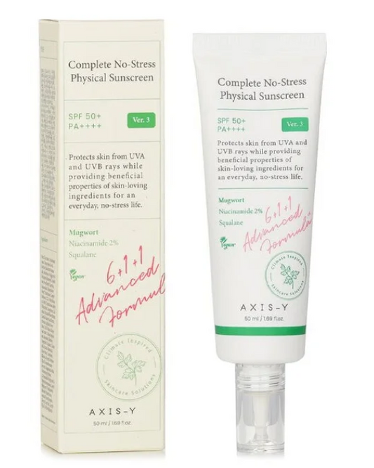 AXIS-Y Complete No-Stress Physical Sunscreen – SPF 50+ PA++++ 50 ml