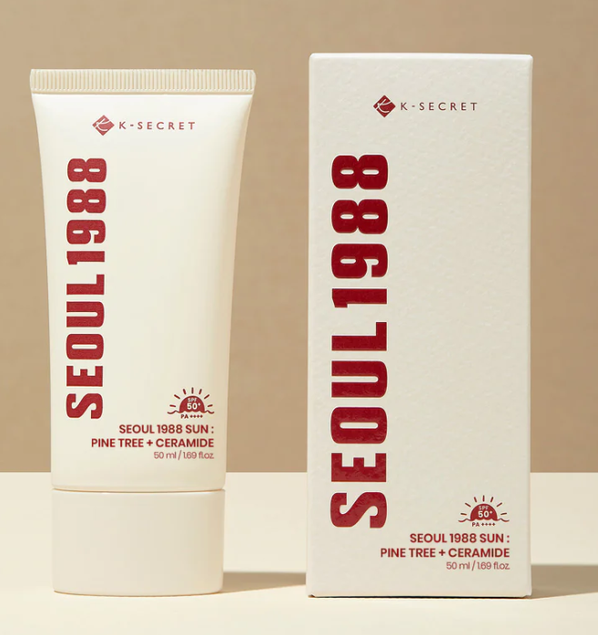K-Secret Seoul 1988 Sun Cream SPF50+ PA++++ – Pine Tree & Ceramide (50ml)