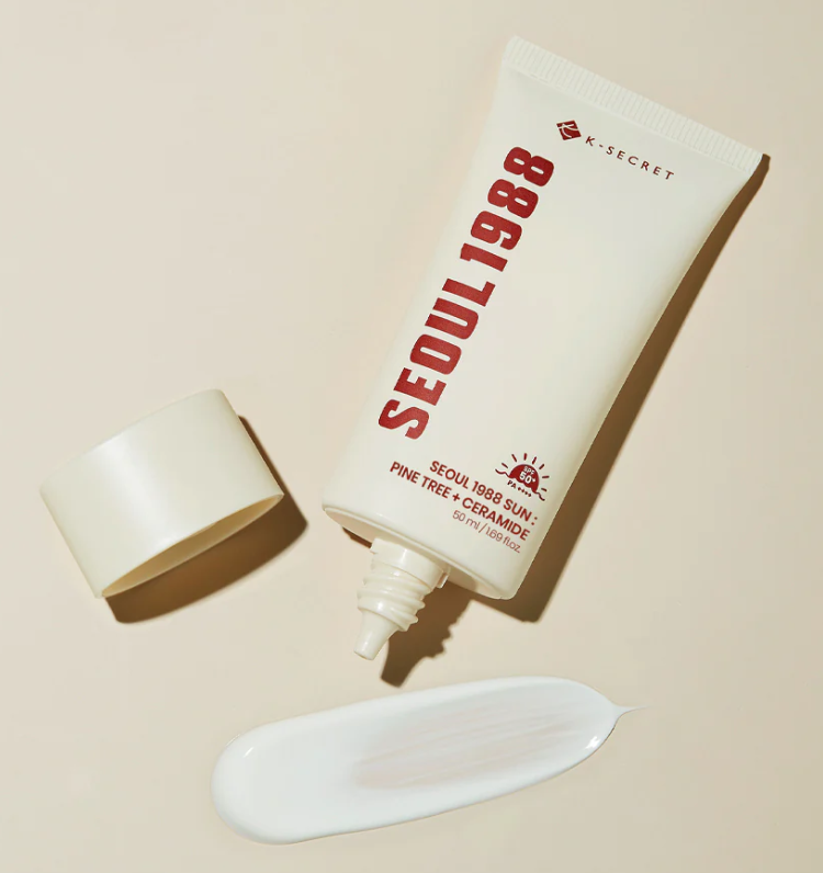 K-Secret Seoul 1988 Sun Cream SPF50+ PA++++ – Pine Tree & Ceramide (50ml)