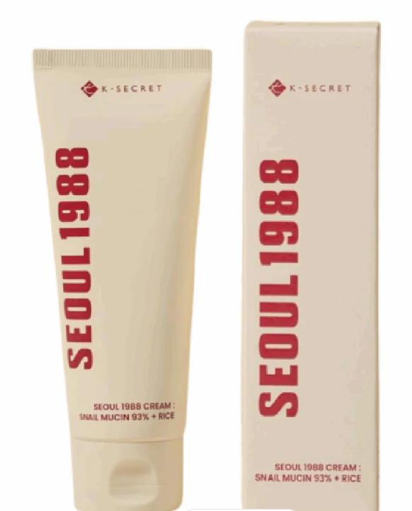 K-SECRET Seoul 1988 Cream – Snail Mucin 93% + Rice (Crème Hydratante & Réparatrice)