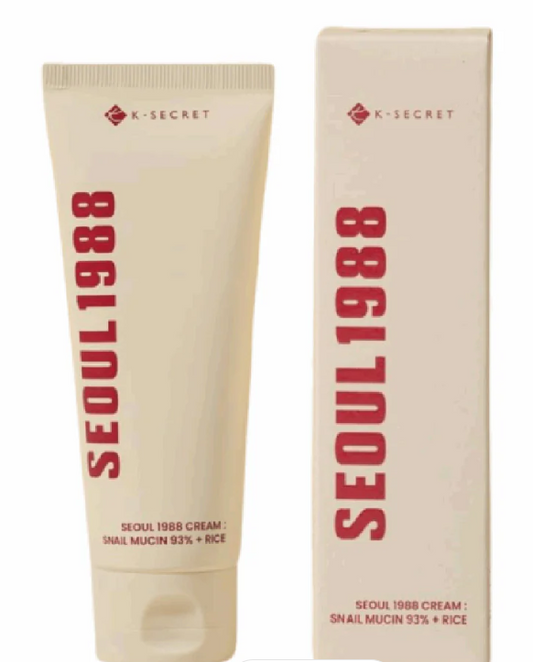 K-SECRET Seoul 1988 Cream – Snail Mucin 93% + Rice (Crème Hydratante & Réparatrice)