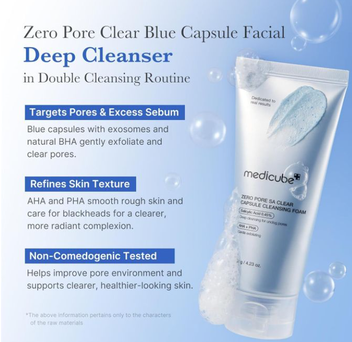 Medicube Zero Pore SA Clear Capsule Cleansing Foam