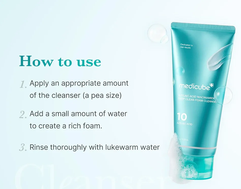 Medicube Azelaic Acid Niacinamide Deep Clean Foam Cleanser