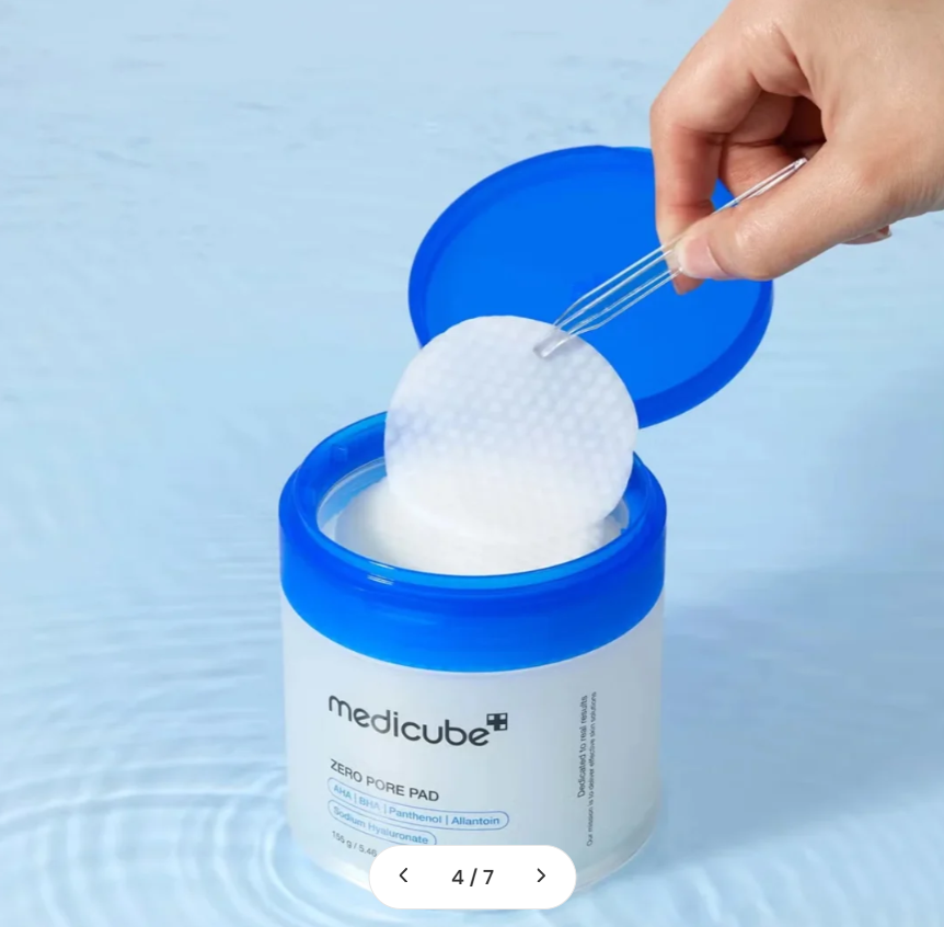 Medicube Zero Pore Pad – Tampons Exfoliants AHA/BHA pour Pores & Grain de Peau – 70 Pads