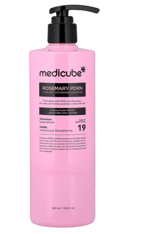 Medicube Rosemary PDRN Cooling Thickening Shampoo – Shampooing Fortifiant & Volumisant au Romarin et PDRN 400 ml