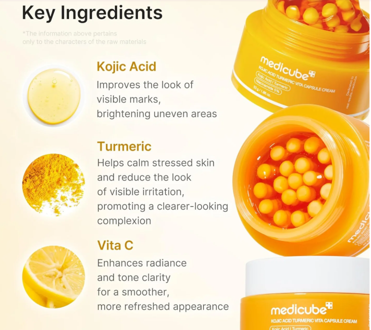 Crème Capsule Kojic Acid & Curcuma – Éclat Anti-Taches Vita C Medicube