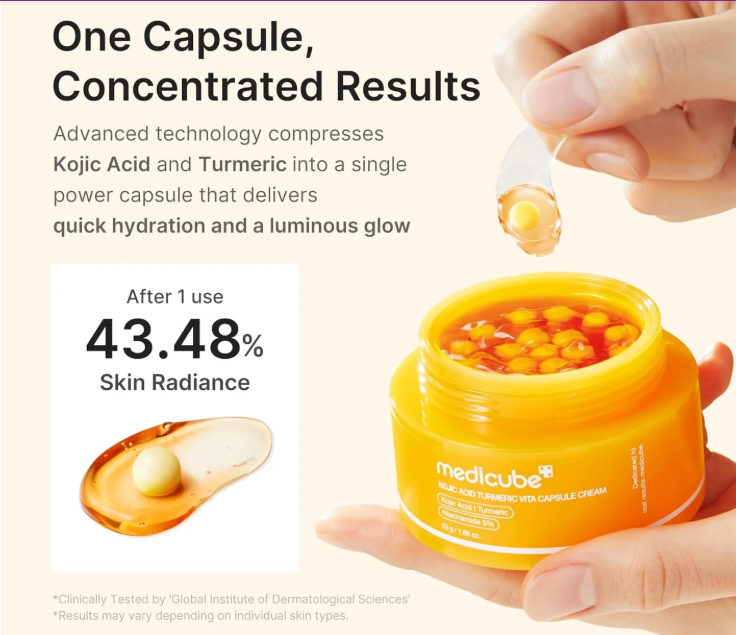 Crème Capsule Kojic Acid & Curcuma – Éclat Anti-Taches Vita C Medicube