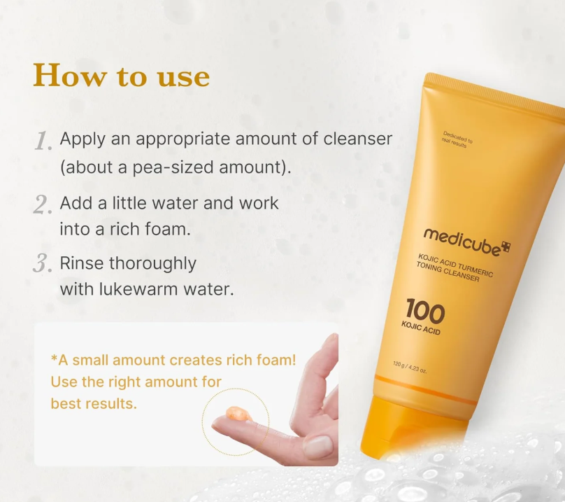 Nettoyant Moussant Kojic Acid & Curcuma – Éclat Anti-Taches Medicube
