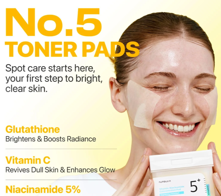 PADS Tonique Glutathione & Vitamine C – Anti-Taches Numbuzin No.5
